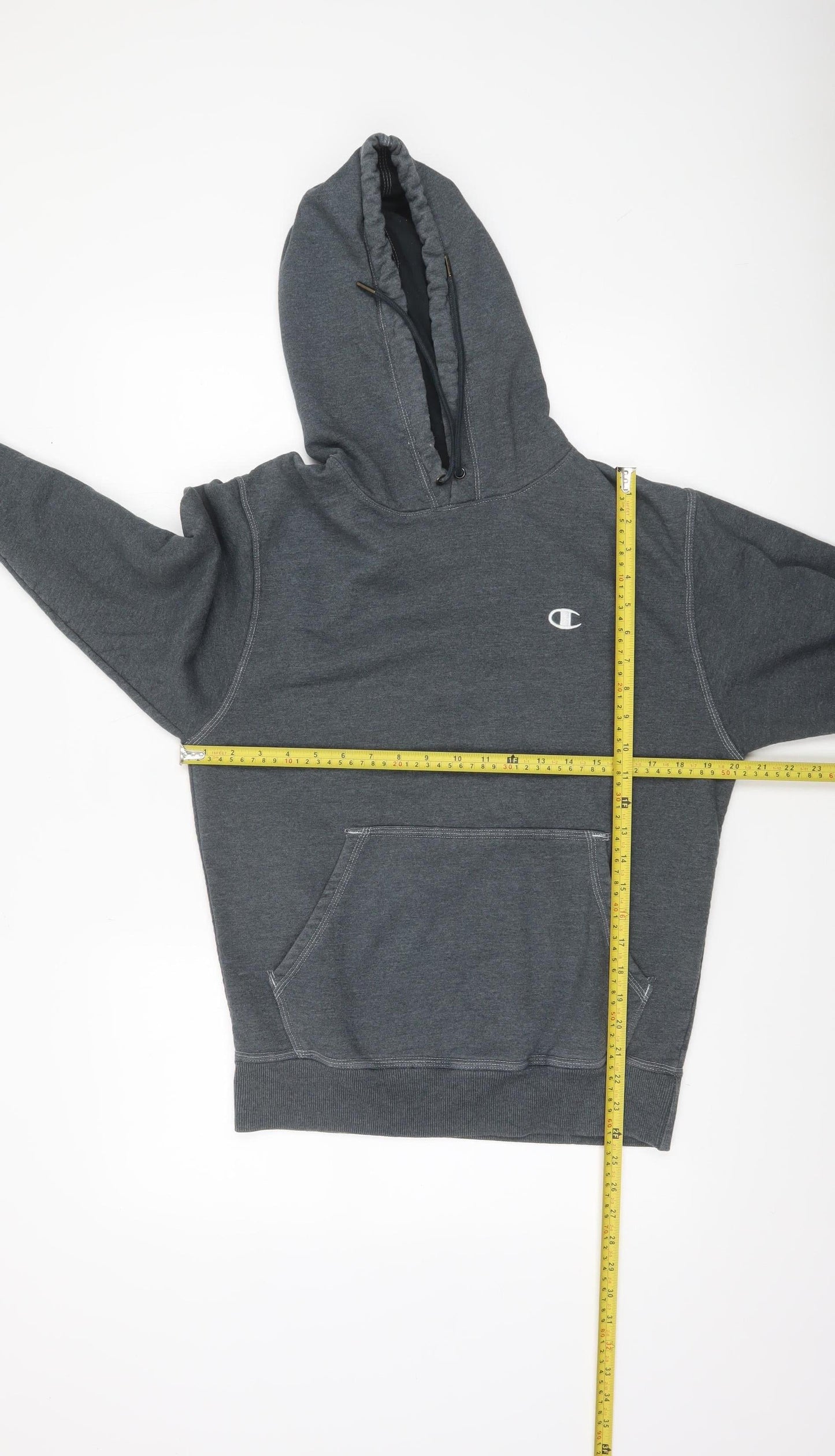 Champion Men's Grey Pullover Hoodie Size S Regular Fit Fleece
