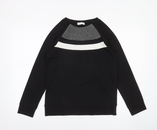 Papaya Woman Black & White Stripe Panel Sweatshirt Size 8