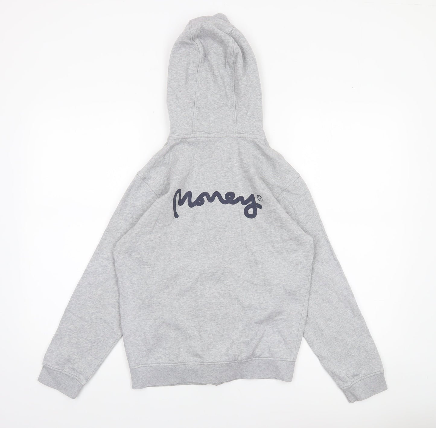 Money Boys Grey Full Zip Hoodie 12-13 Years Cotton Blend Casual