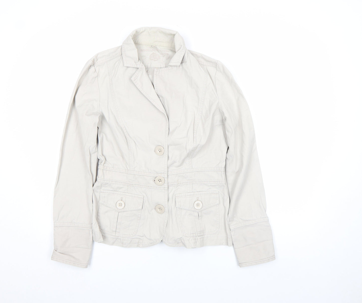 Rocha John Rocha Teens Beige Cotton Button Blazer Jacket Size 12 Years