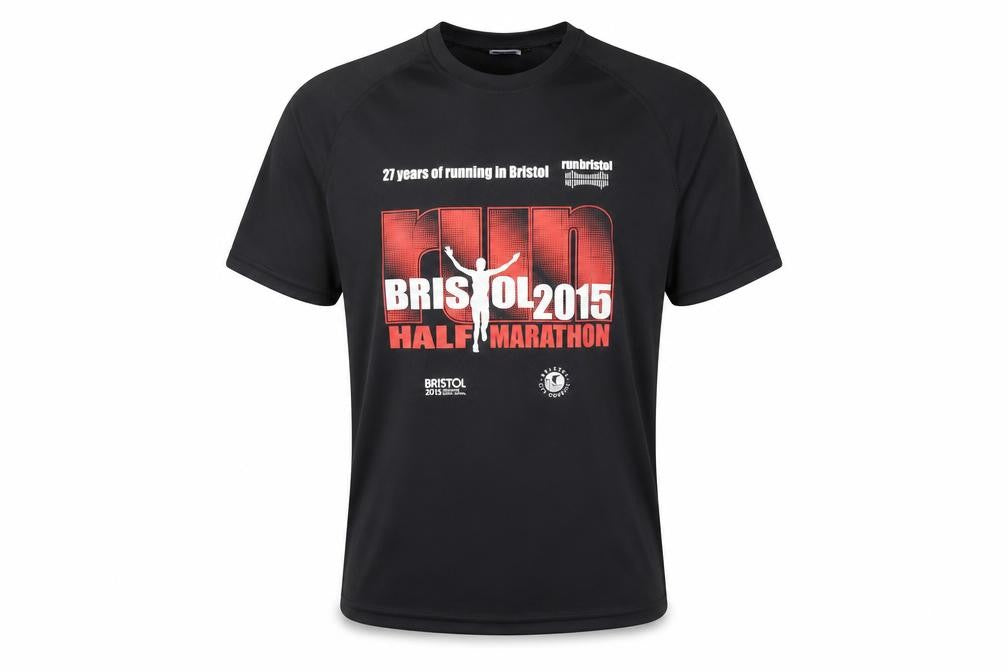 Star World Men's Black 2015 Bristol Half Marathon Sports T-Shirt M