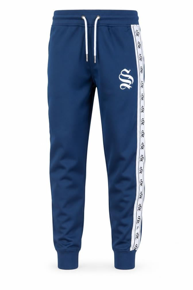 Sinners Attire Boys Blue XS Jogger Trousers with Side Stripe