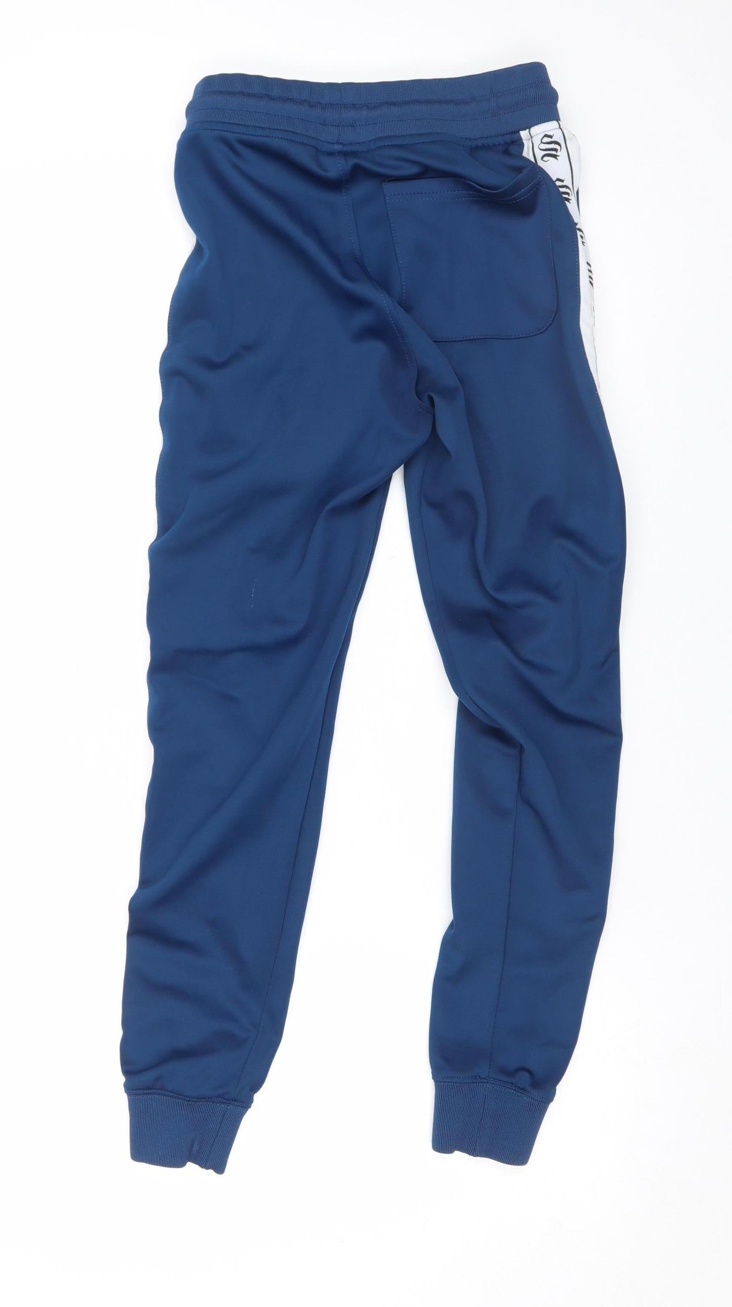 Sinners Attire Boys Blue XS Jogger Trousers with Side Stripe
