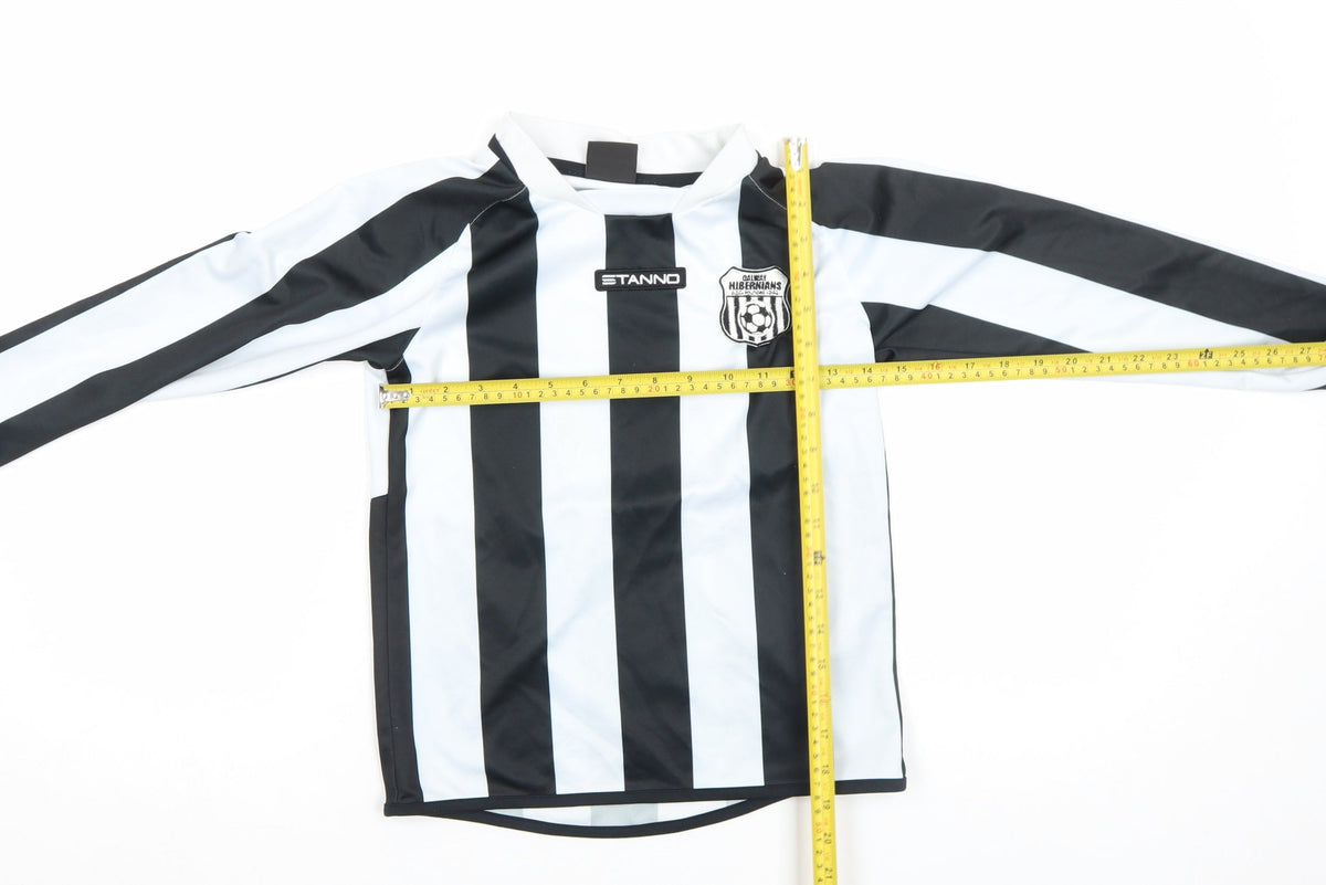 Stanno Boys Black White Long Sleeve Football Jersey Shirt Size 12 Years