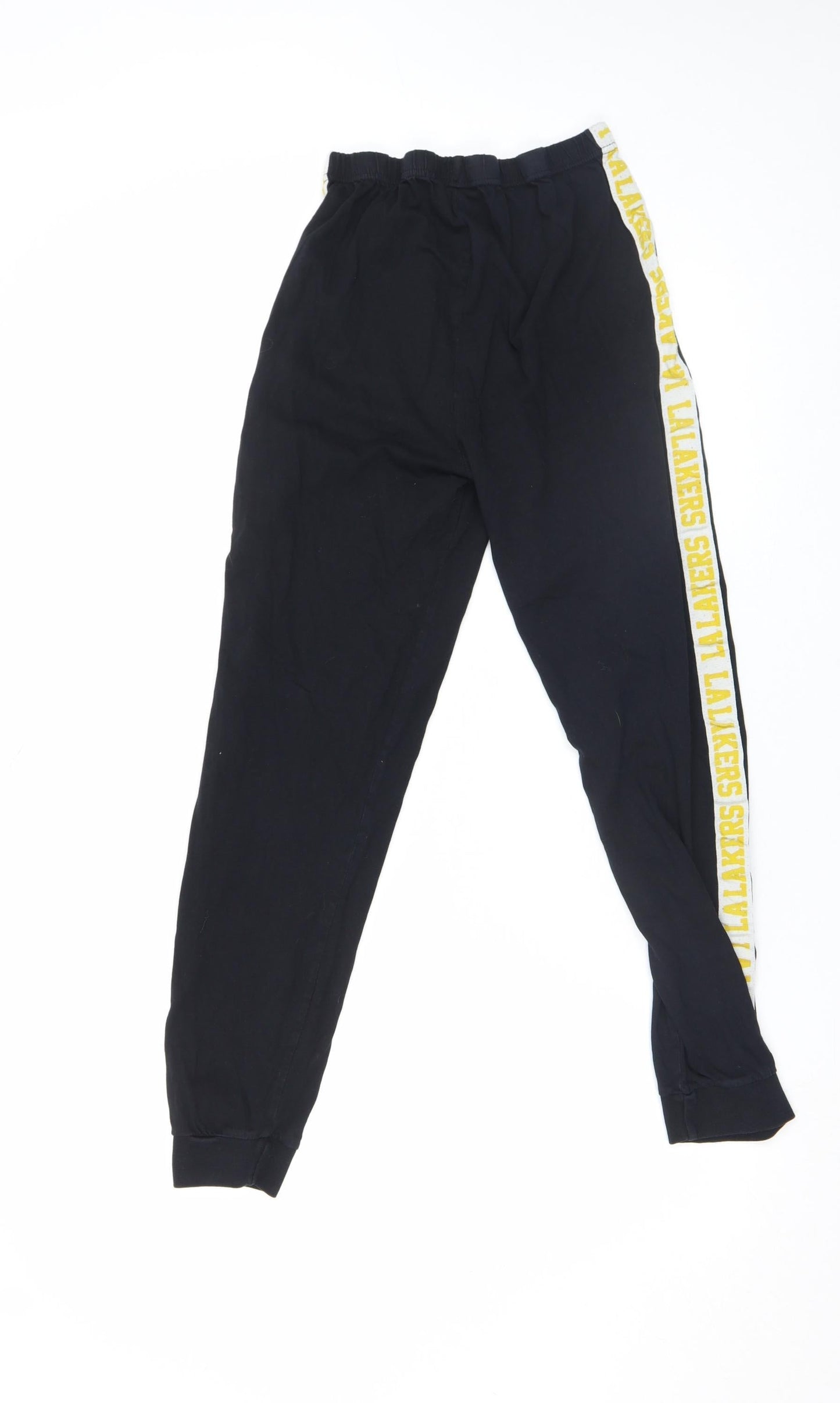 Primark Boys Black LA Lakers Jogger Trousers 10 Years Basketball Style