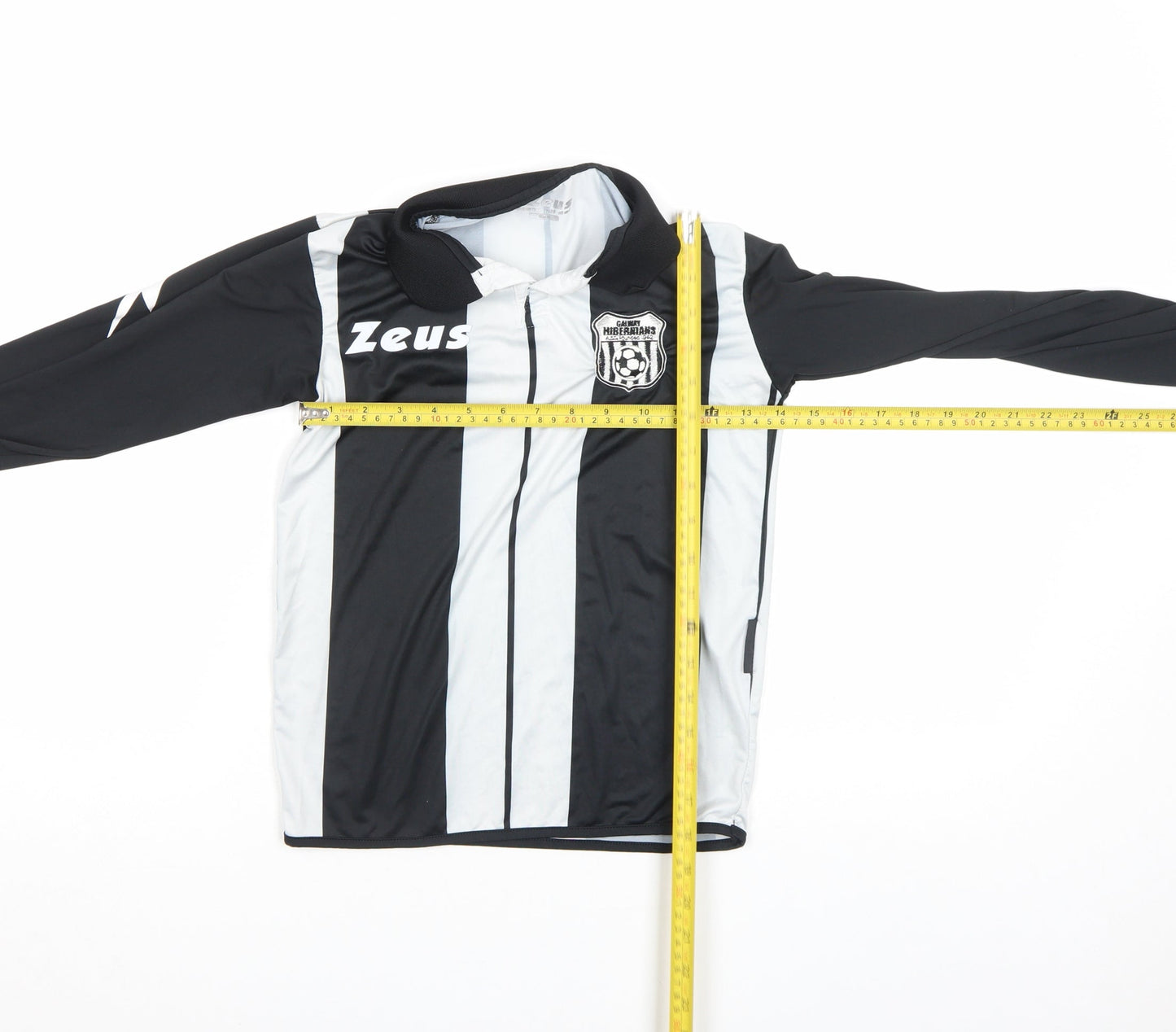 Zeus Boys Black Football Jersey Long Sleeve 2XS Athletic Top