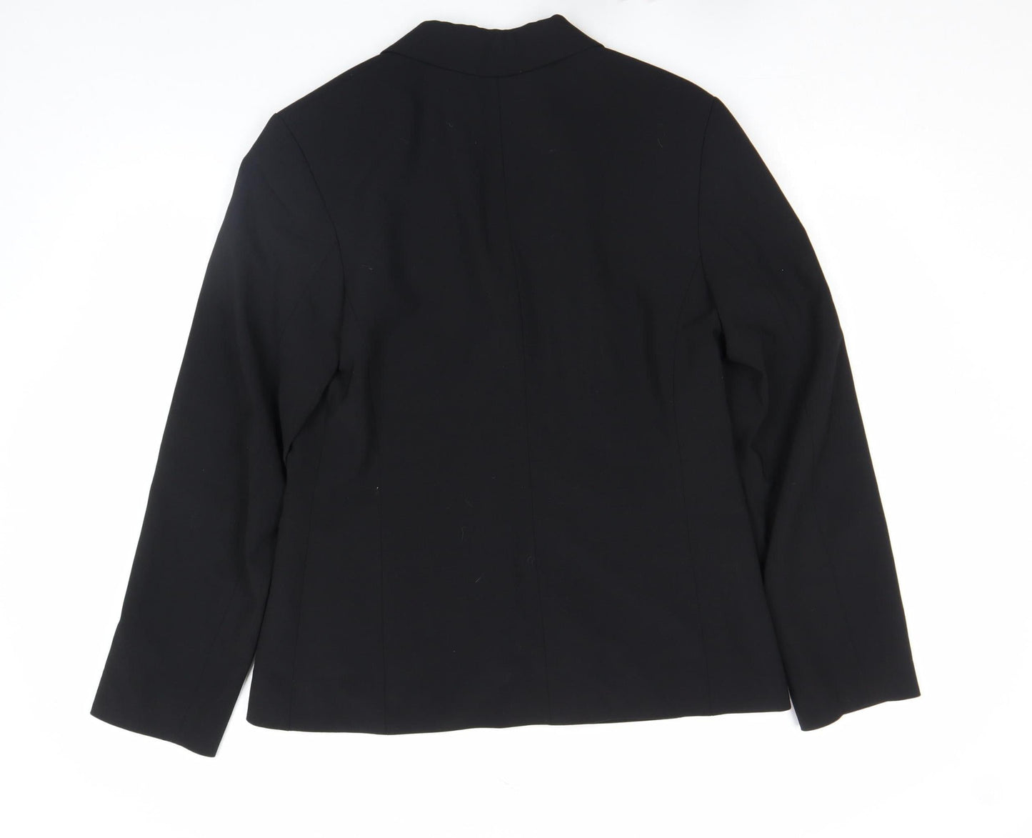 Olsen Womens Black Wool Blend Single-Breasted Blazer Size 12