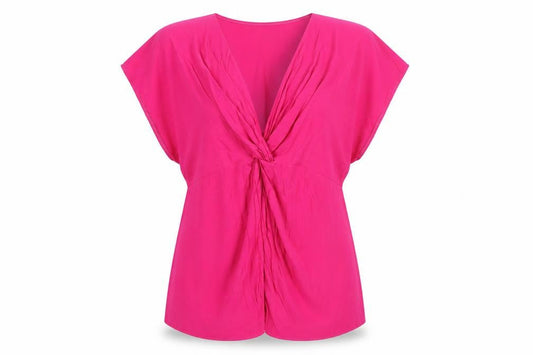 Marks & Spencer Women Pink Viscose Tunic Blouse M