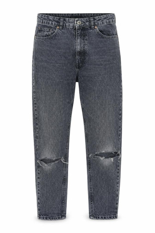 Zara Women’s Grey High Rise Mom Jeans Size 10 Distressed Denim