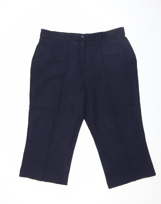 John Lewis Women’s Blue Cropped Slim Trousers Size 10