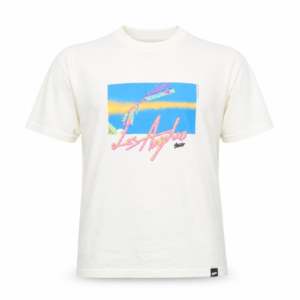 Pull&Bear Men’s White Los Angeles Graphic Short Sleeve T-Shirt M
