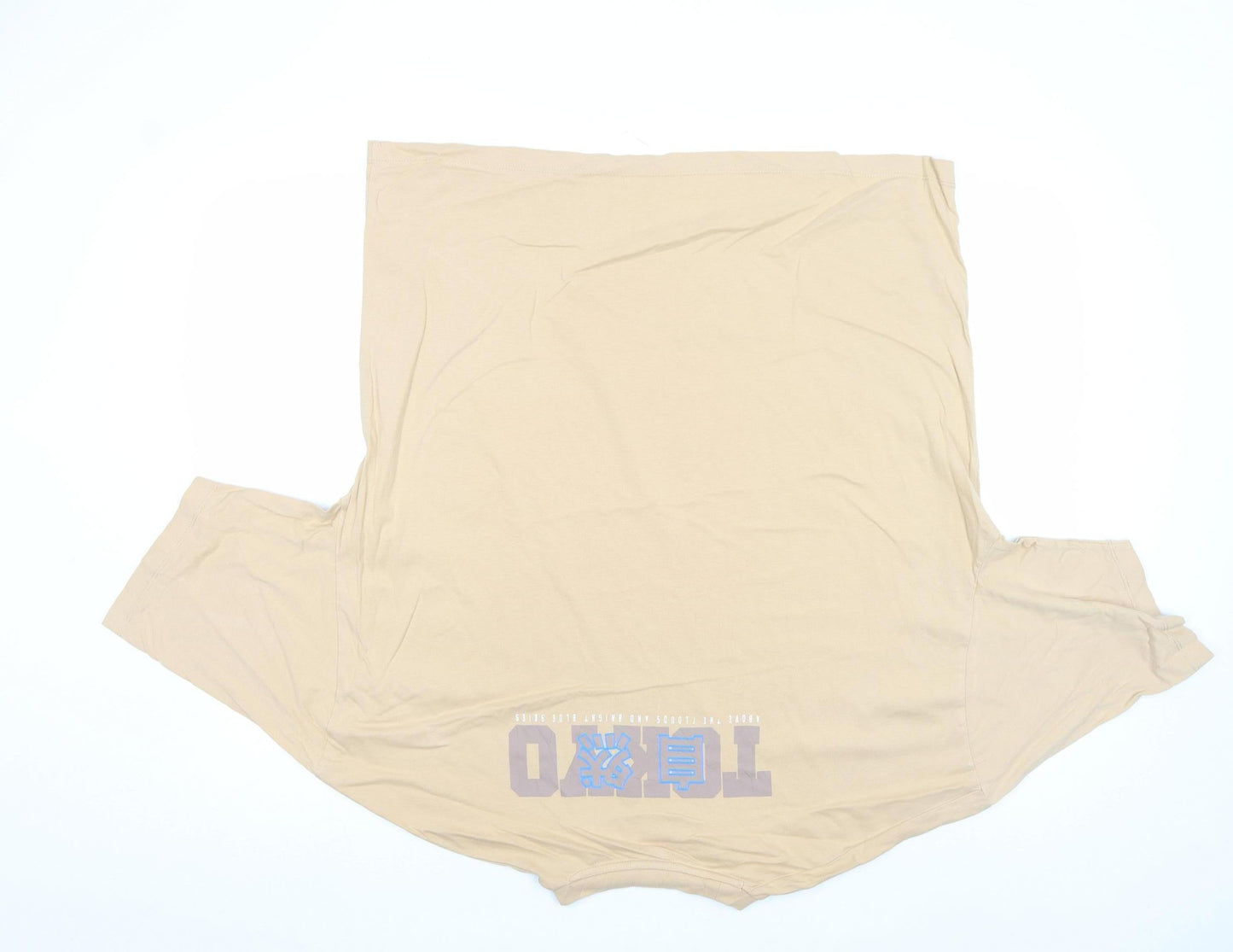 ASOS DESIGN Men's Beige Cotton Relaxed Fit Short Sleeve T-Shirt M