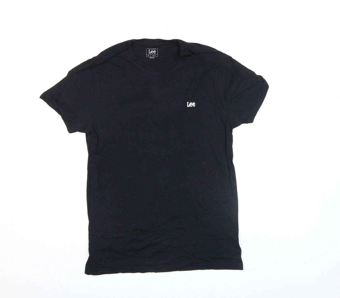 Lee Men's Black Slim Fit Cotton Crew Neck T-Shirt M