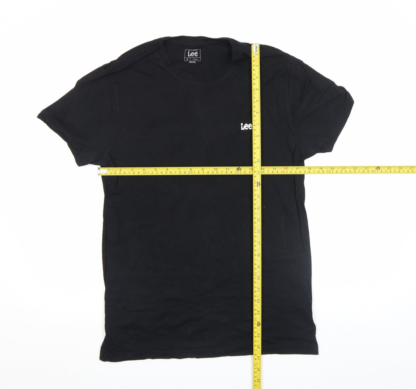 Lee Men's Black Slim Fit Cotton Crew Neck T-Shirt M