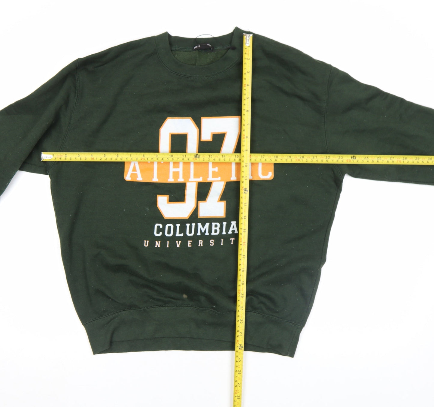 PrettyLittleThing Unisex Green Crew Neck Graphic Sweatshirt M