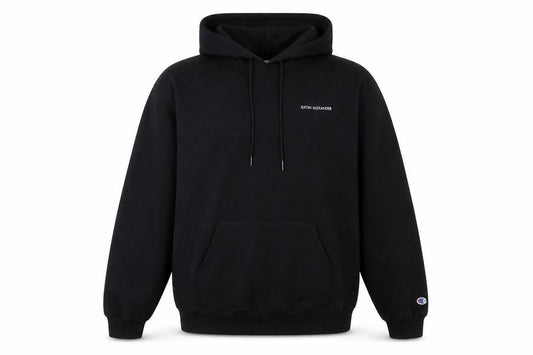 Champion Men's Black Pullover Hoodie Size L Fleece Sweatshirt
