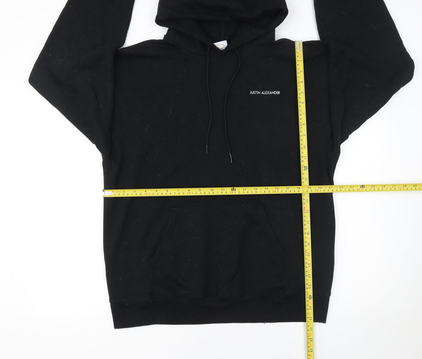 Champion Men's Black Pullover Hoodie Size L Fleece Sweatshirt
