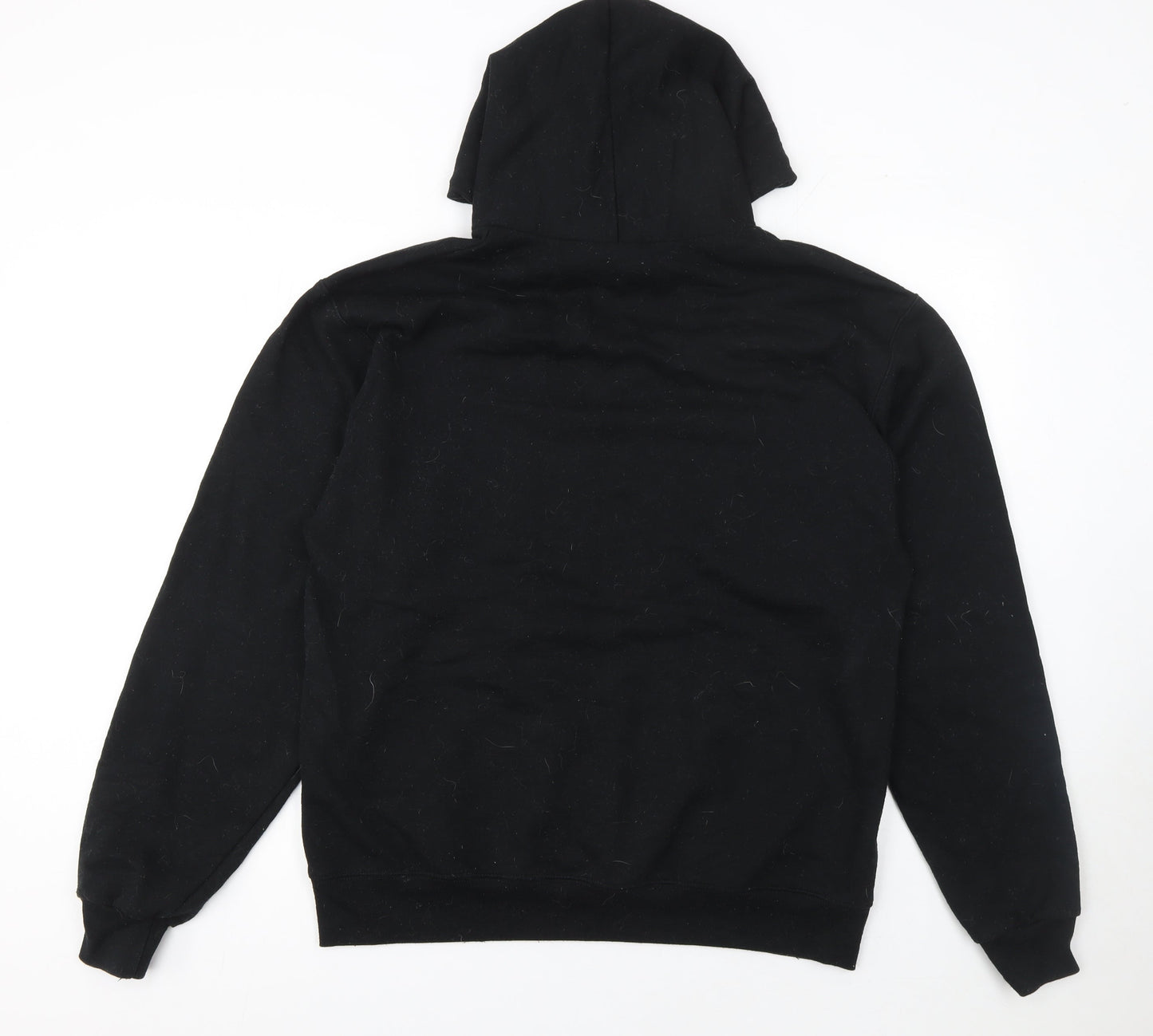 Champion Men's Black Pullover Hoodie Size L Fleece Sweatshirt
