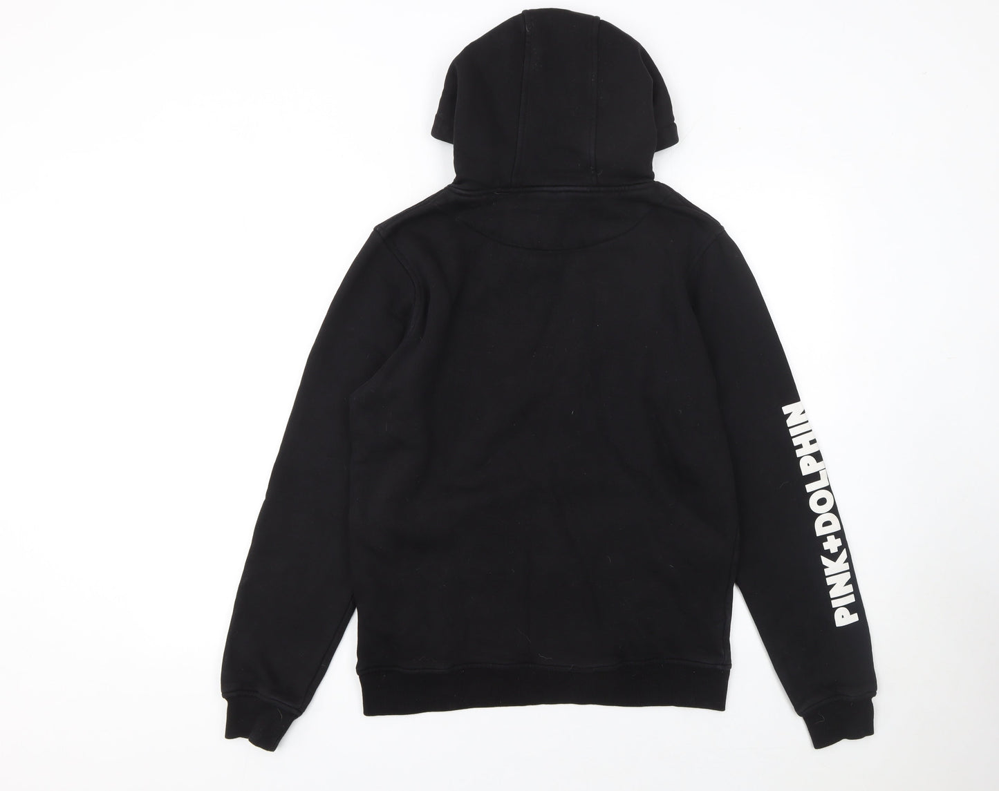 Pink Dolphin Men’s Black Pullover Hoodie S Graphic Logo Fleece