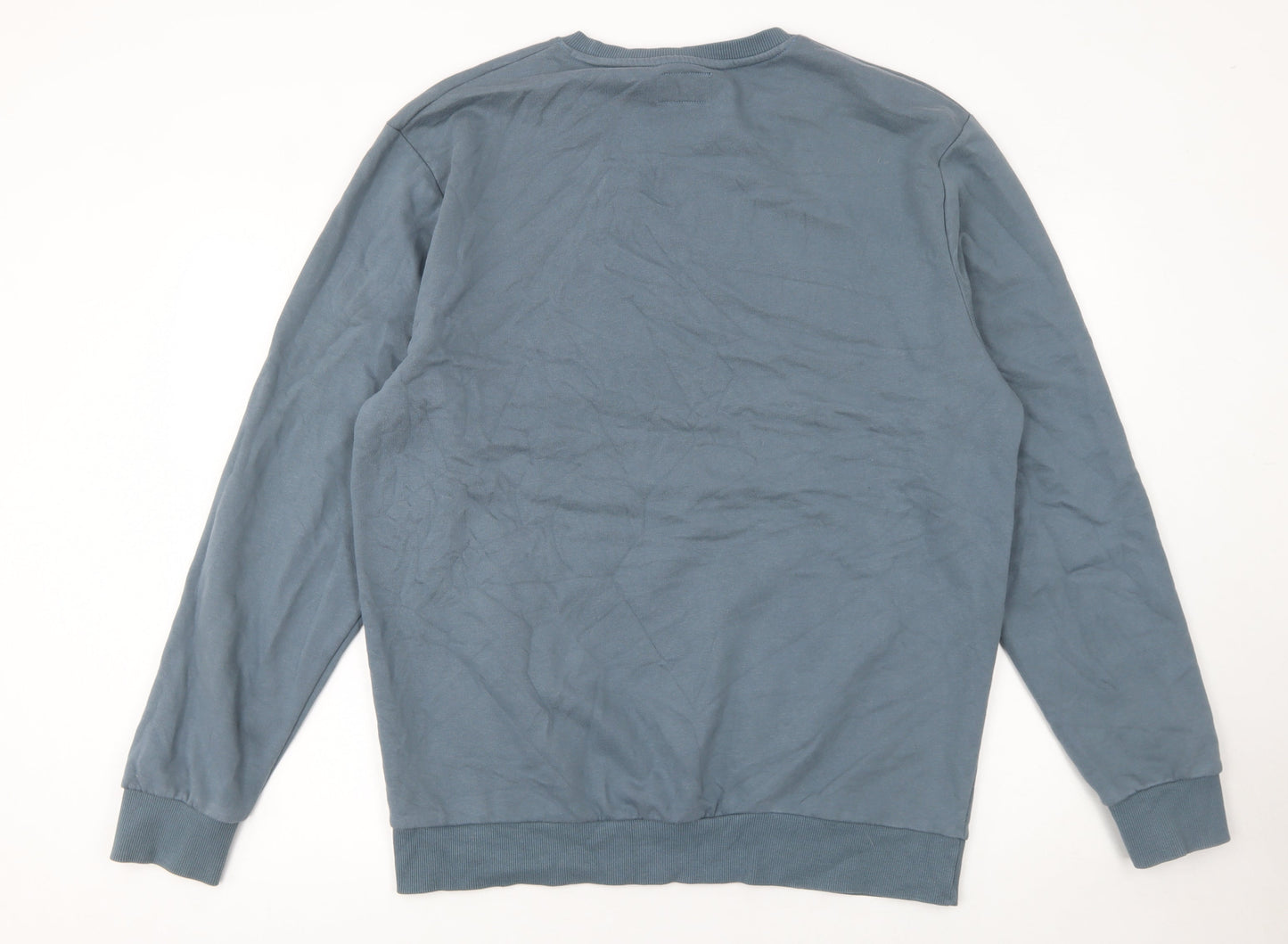 F&F Unisex Blue BRKLYN Graphic Crew Neck Sweatshirt XL