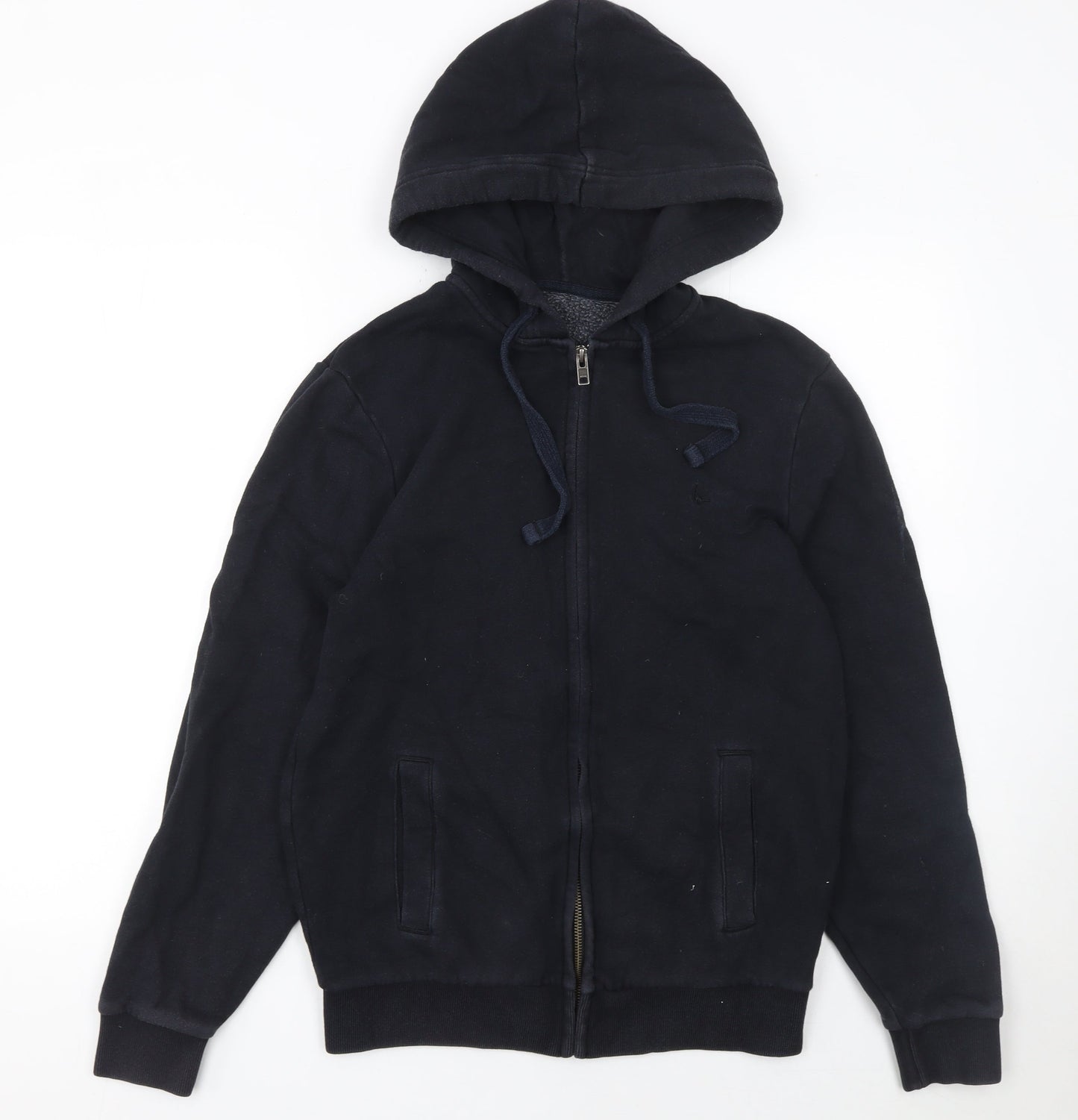 Jack Wills Men’s Black Full Zip Hoodie Size S Cotton Blend