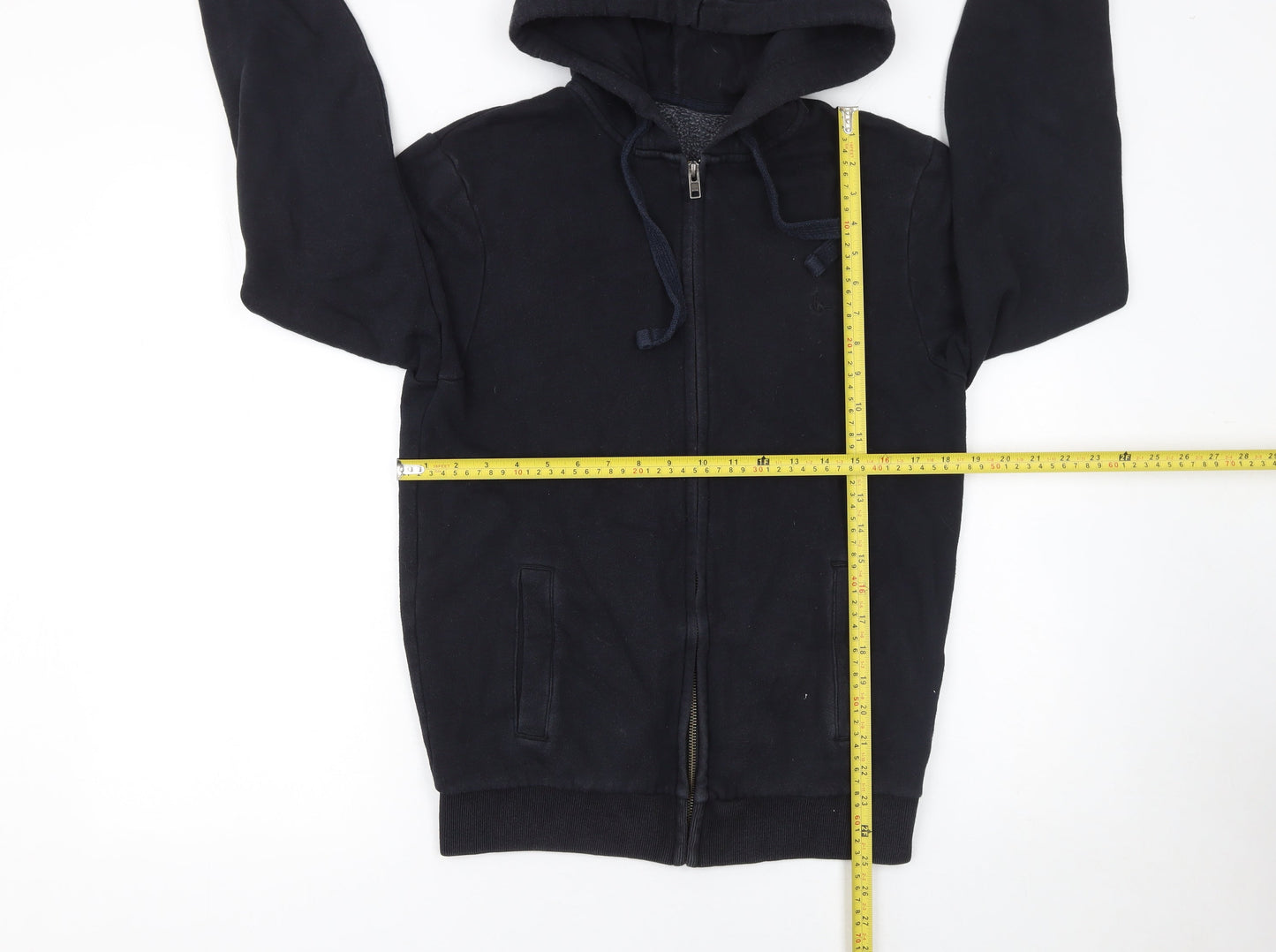 Jack Wills Men’s Black Full Zip Hoodie Size S Cotton Blend