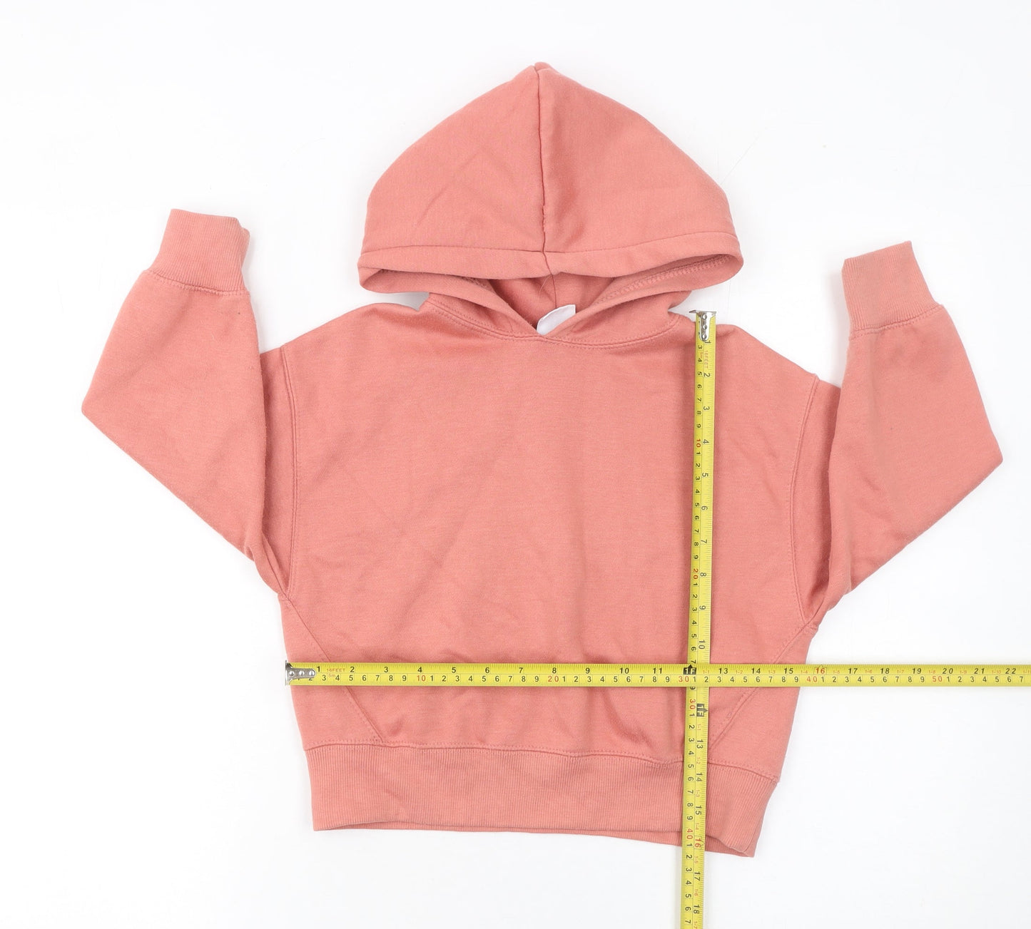 Zara Girls Pink Pullover Hoodie Size 7 Years Cotton Blend Casual