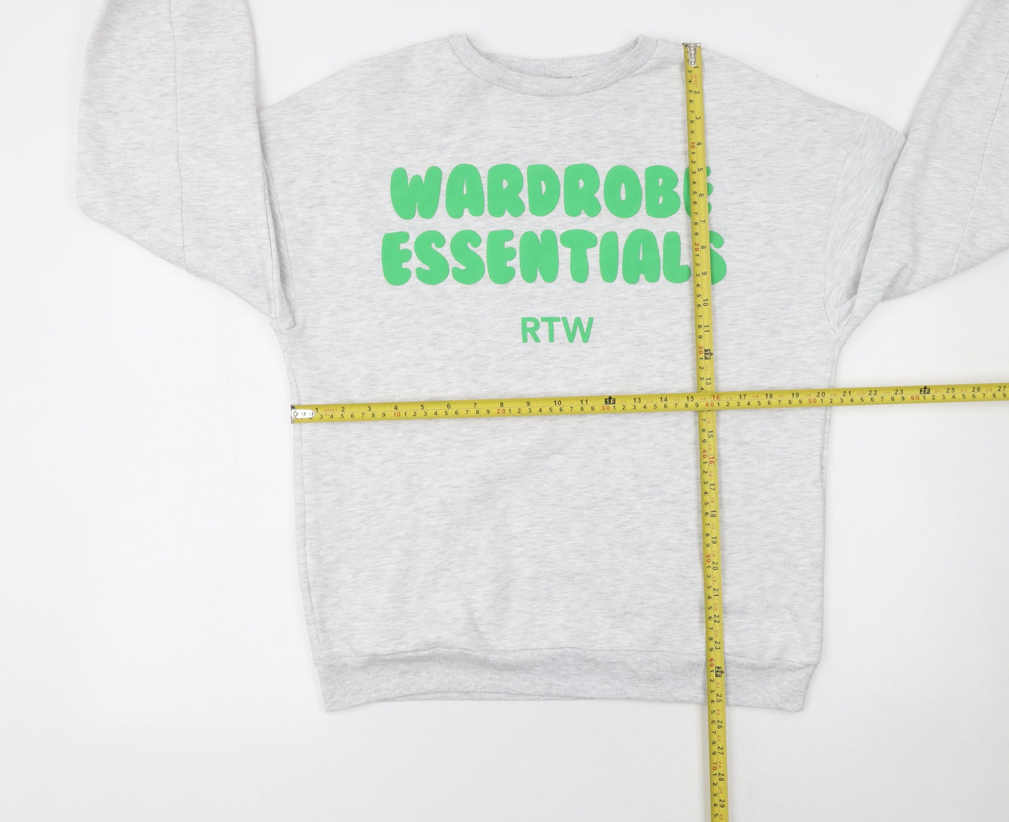 Boohoo Women’s Grey Pullover Sweatshirt L Cotton Blend Wardrobe Essentials