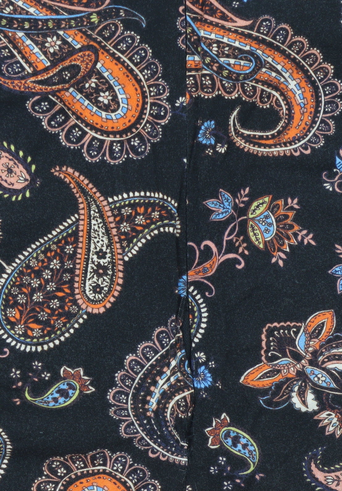 HI by Henry Holland Women's Black Paisley Wide-Leg Trousers Size 10