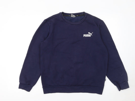 Puma Men's Blue Crew Neck Pullover Sweatshirt Size S