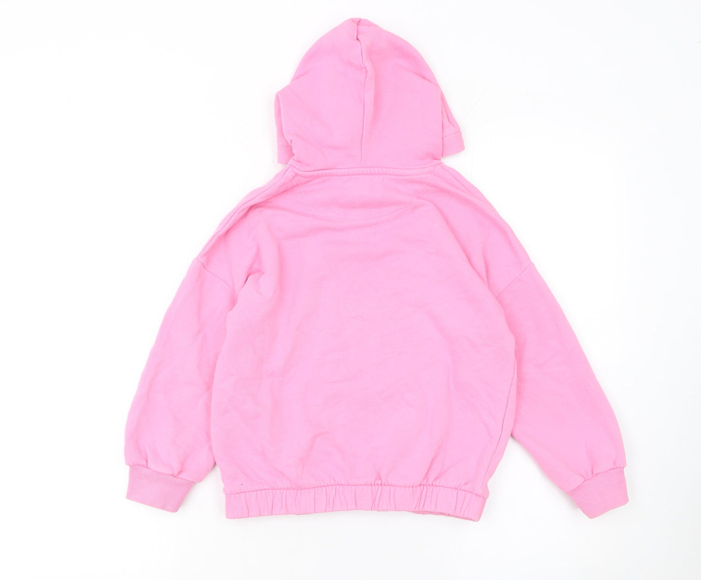 Marks and Spencer Girls Pink Barbie Hoodie 7-8 Years Pullover Fleece
