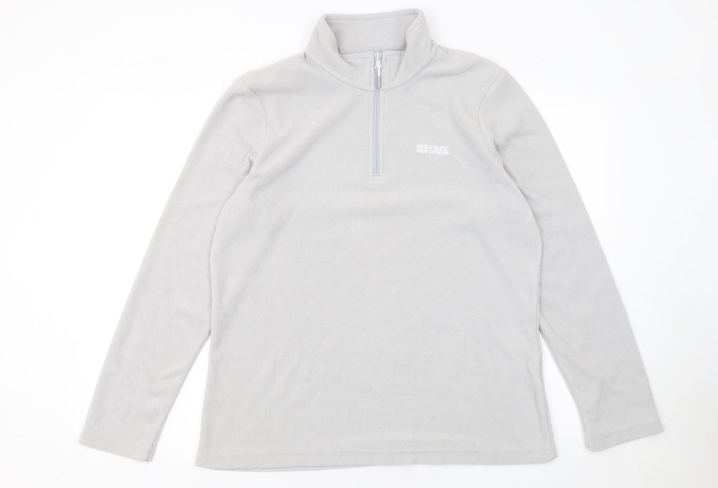 Regatta Women’s Grey Fleece 1/4 Zip Pullover Sweatshirt UK 14