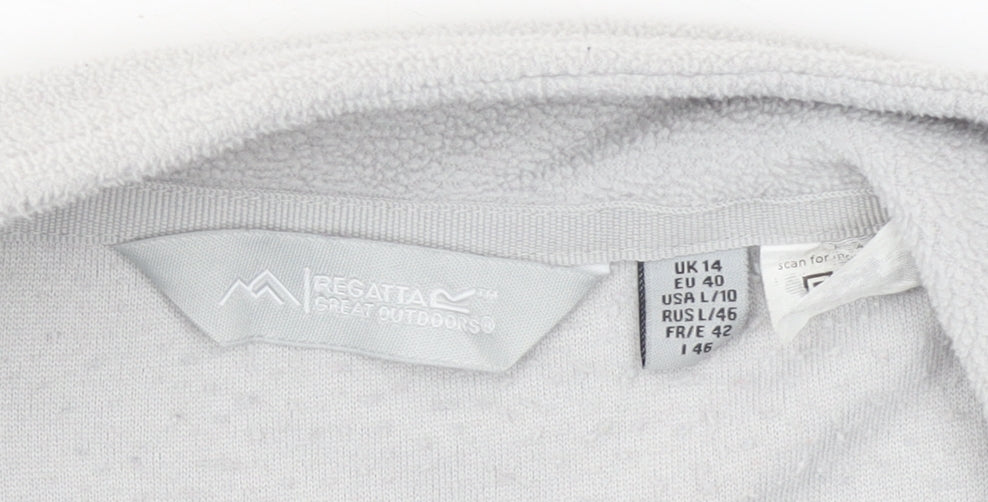 Regatta Women’s Grey Fleece 1/4 Zip Pullover Sweatshirt UK 14