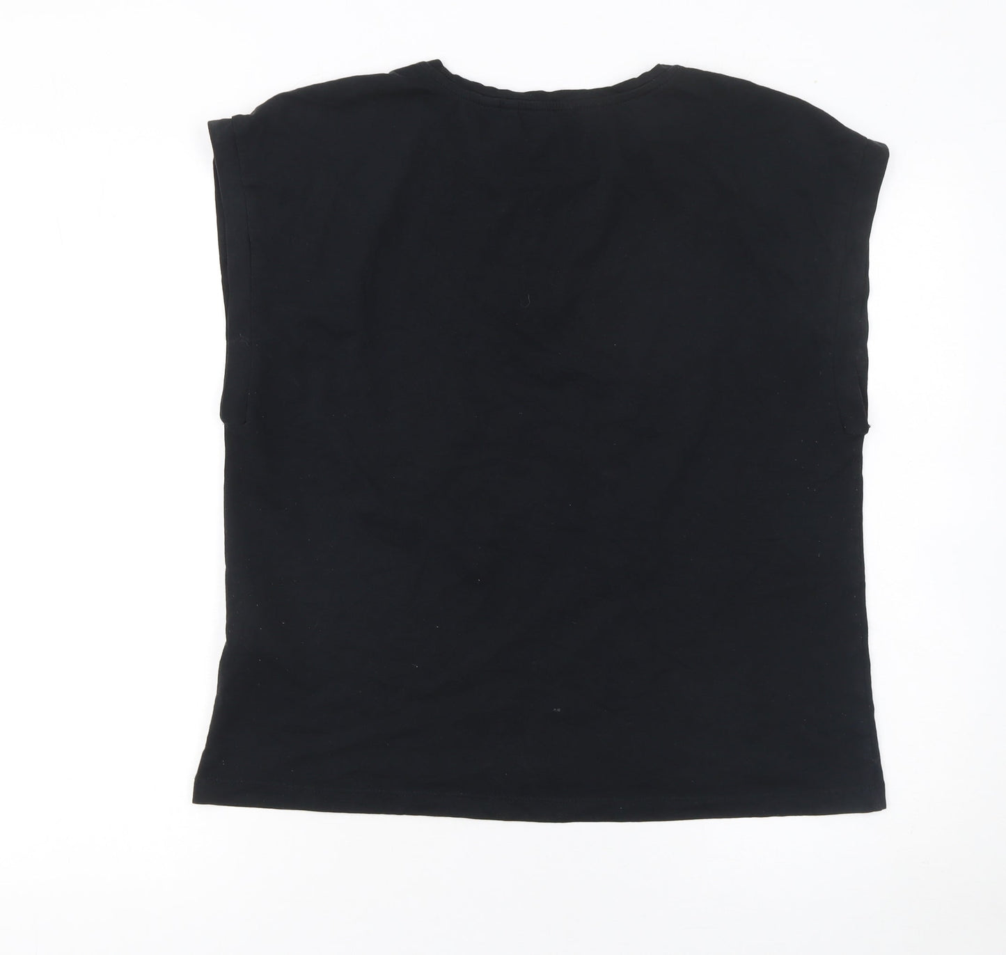 Vero Moda Women's Black California Dreaming Graphic Sleeveless T-Shirt Size XL