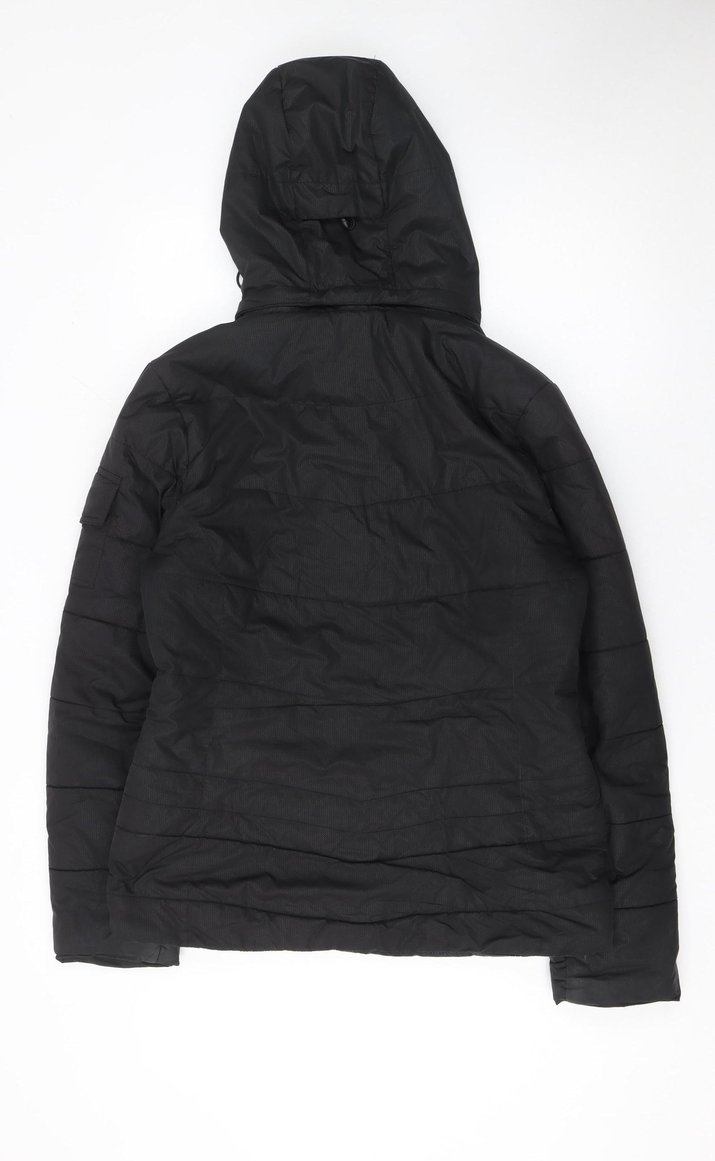 Iguana Fashion Women's Black Size 12 Hooded Puffer Jacket