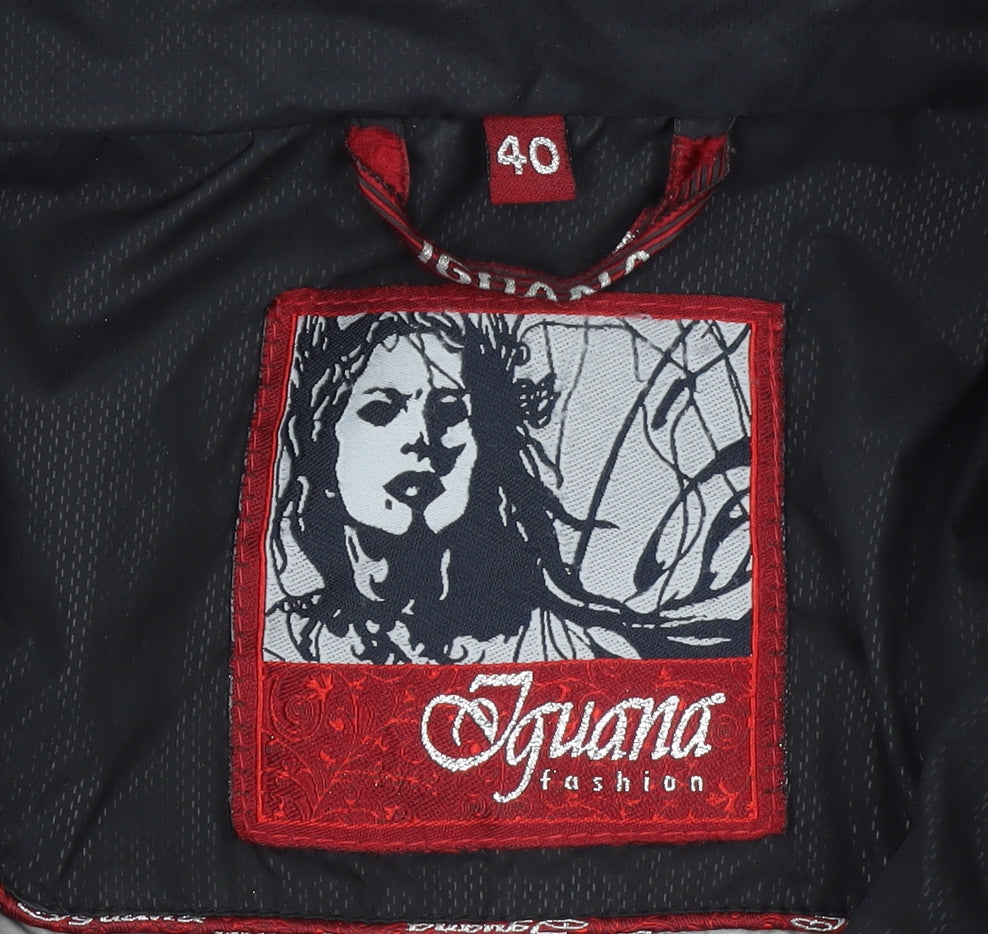 Iguana Fashion Women's Black Size 12 Hooded Puffer Jacket