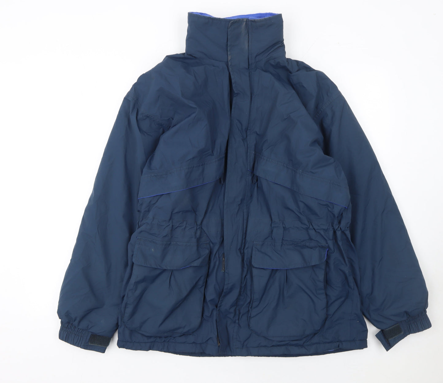 Alexandra Women’s Blue Nylon Parka Jacket M Mid-Length Winter Coat