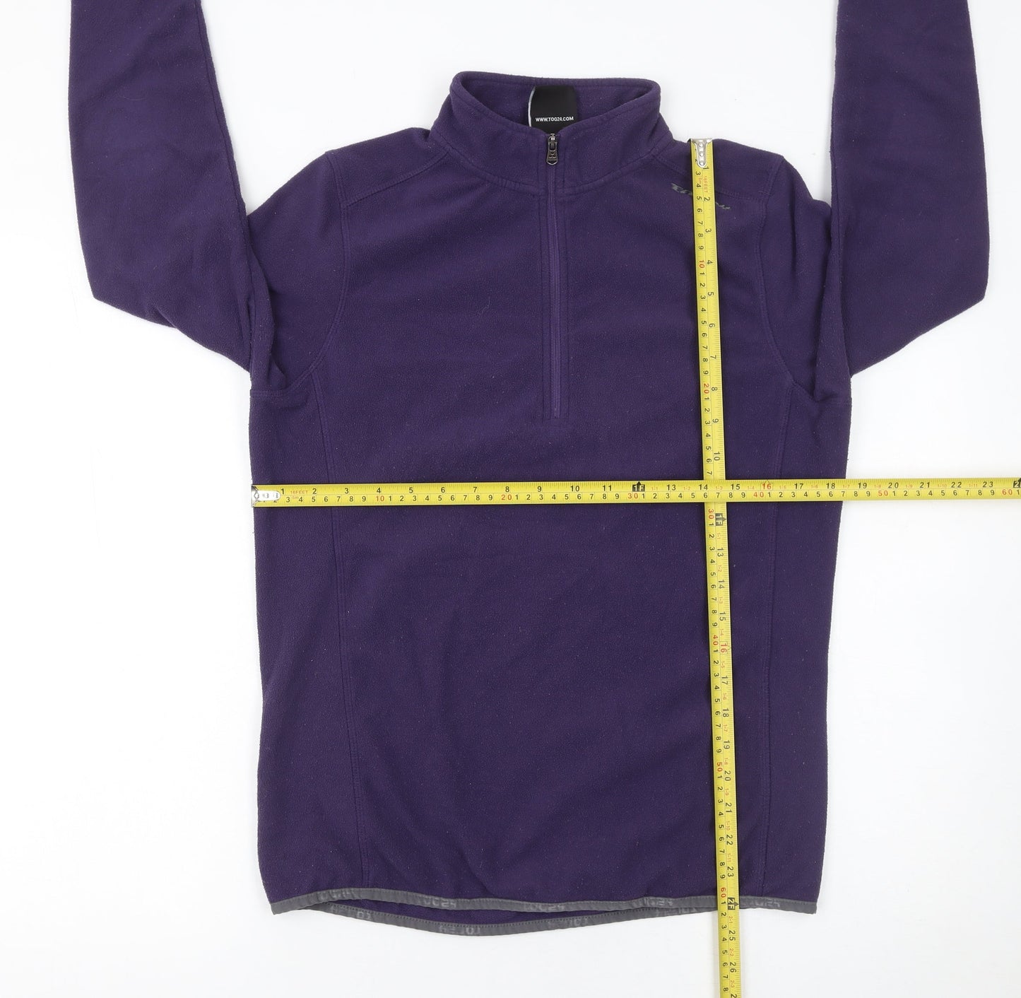 TOG24 Women's Purple Fleece 1/2 Zip Pullover Sweatshirt Size 12-14