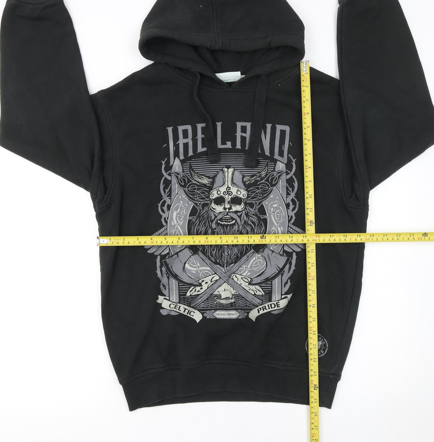 From Ireland Men's Black Celtic Pride Pullover Hoodie Size S