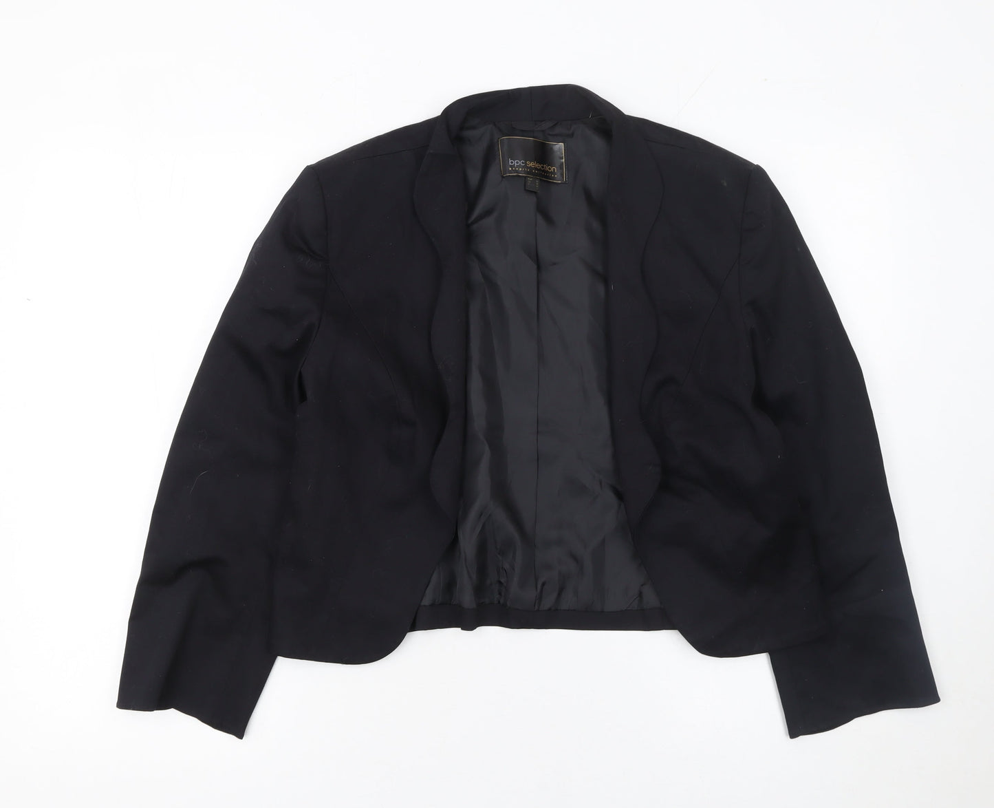 bpc Selection Women's Black Size 14 Tailored Cropped Blazer