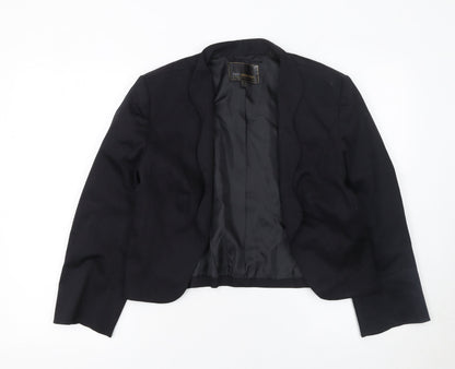Additional front view of bpc Selection Women's Black, size 14, Tailored Cropped Blazer