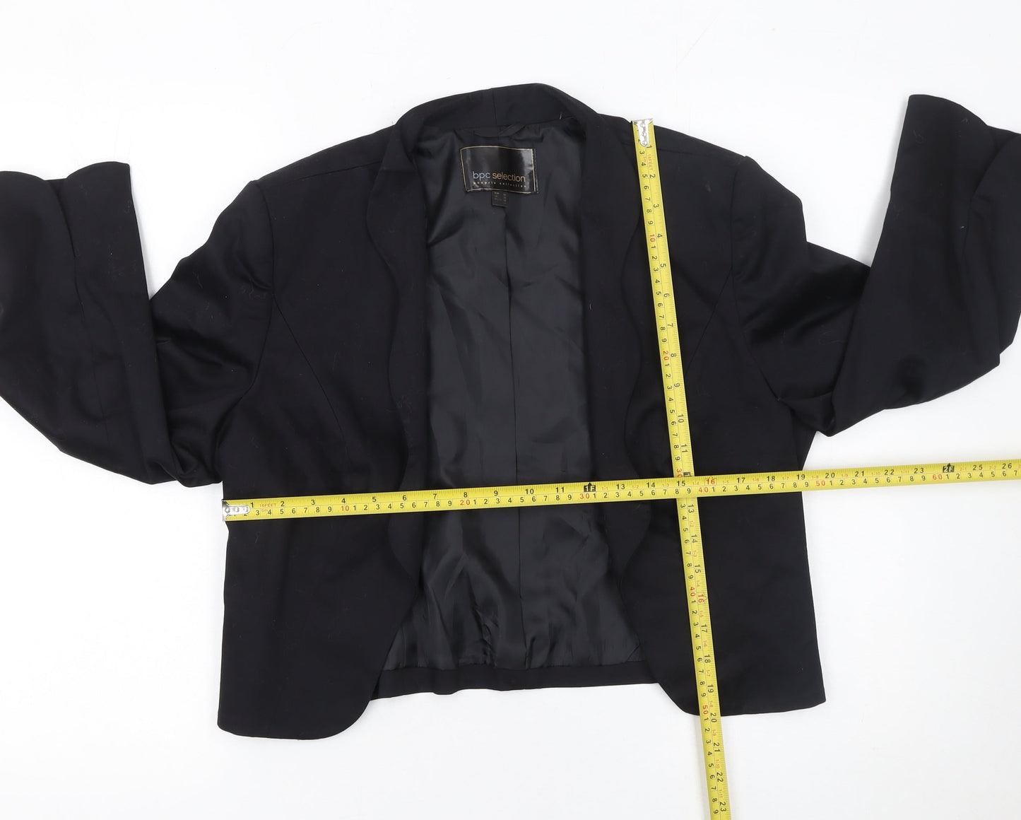 bpc Selection Women's Black Size 14 Tailored Cropped Blazer