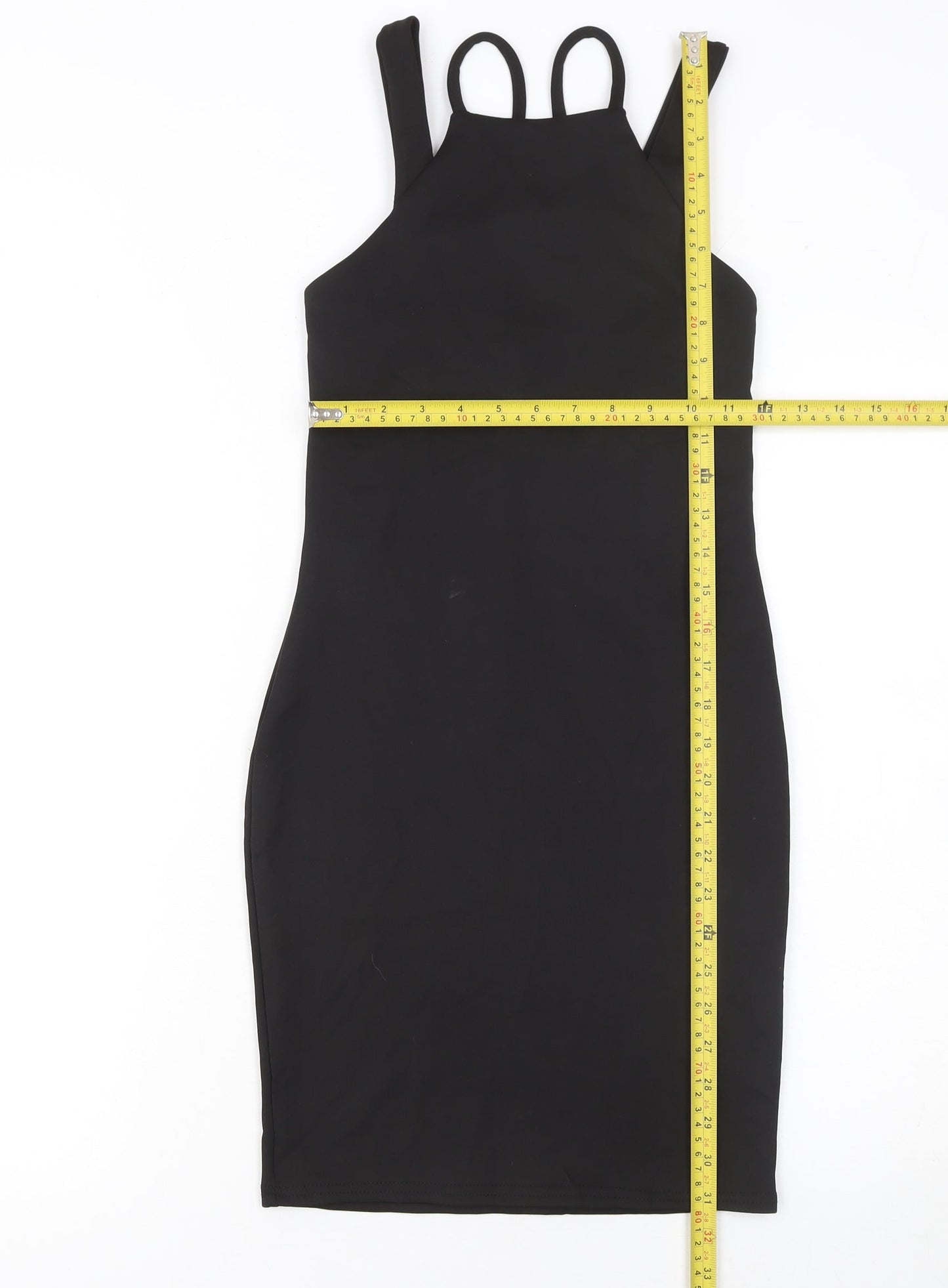Boohoo Night Women's Black Size 6 Bodycon Sleeveless Midi Dress