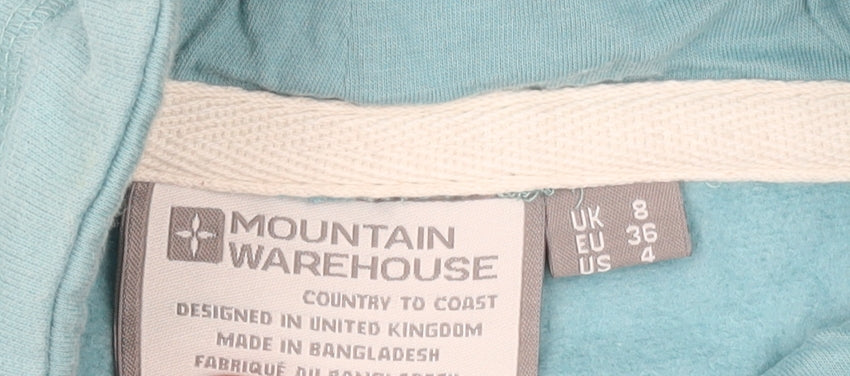 Mountain Warehouse Women Blue Size 8 Pullover Hoodie 100% Cotton
