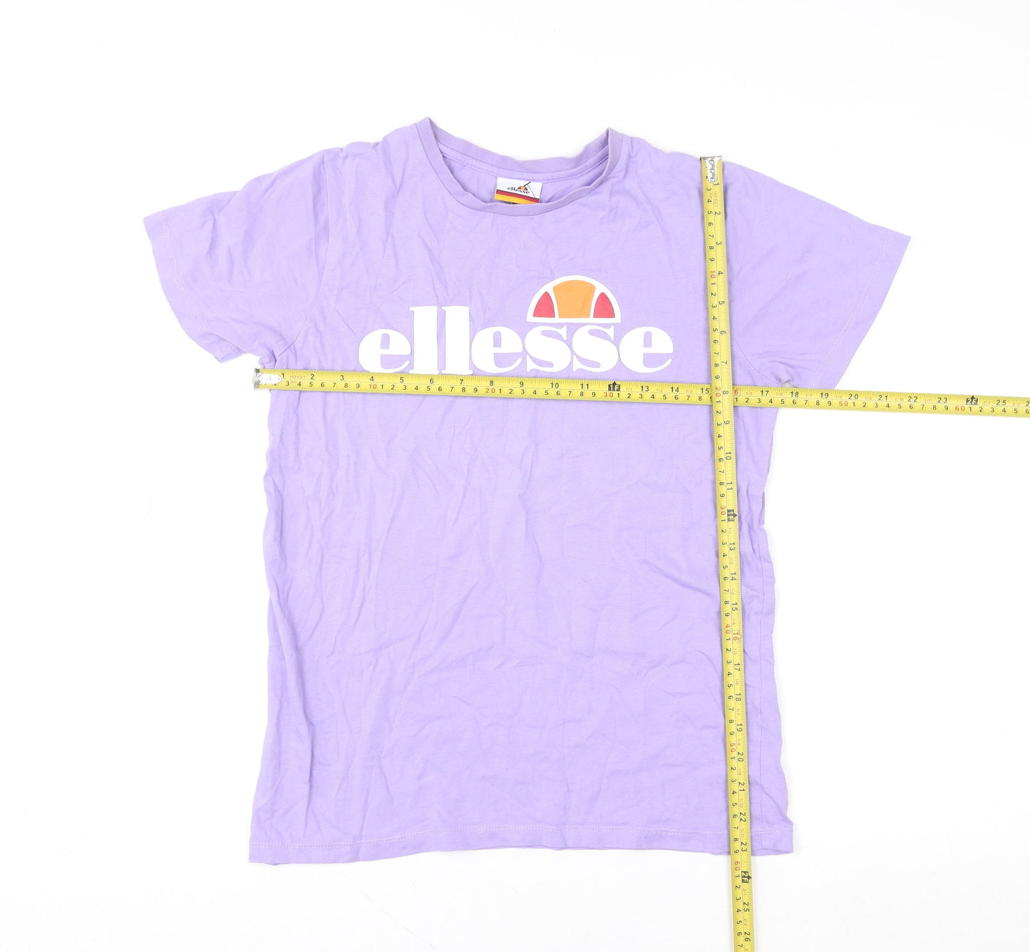 Ellesse Teens Purple Short Sleeve Crew Neck Cotton T-Shirt