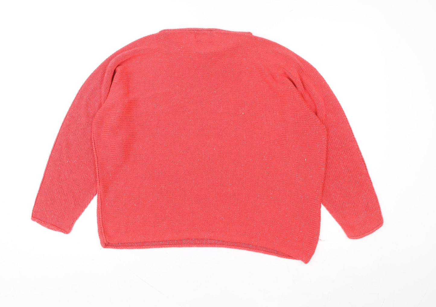 Collezione Gaia Womens Coral Knit Pullover Sweater M/L