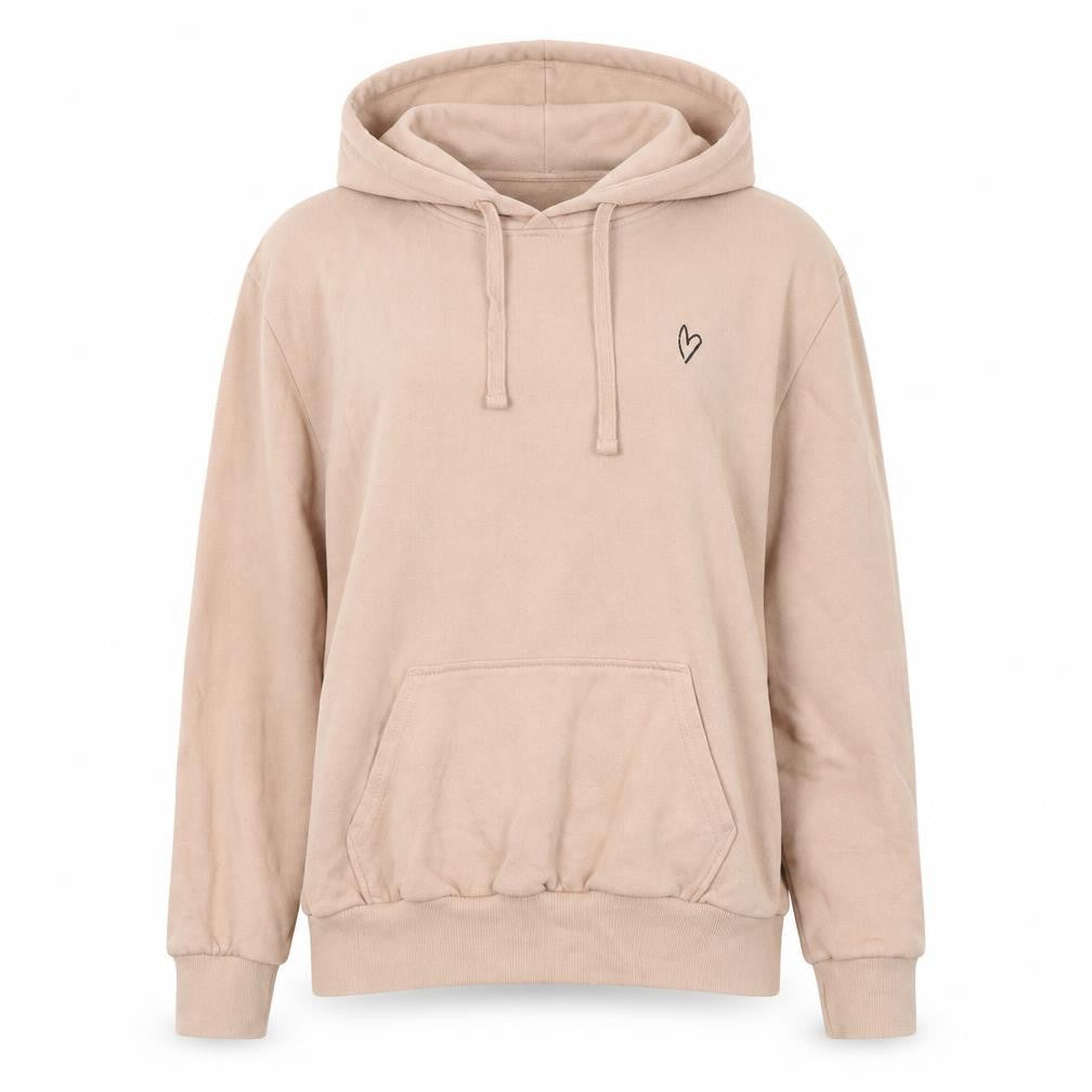 H&M Divided Womens Beige Pullover Hoodie XS Cotton Blend Casual