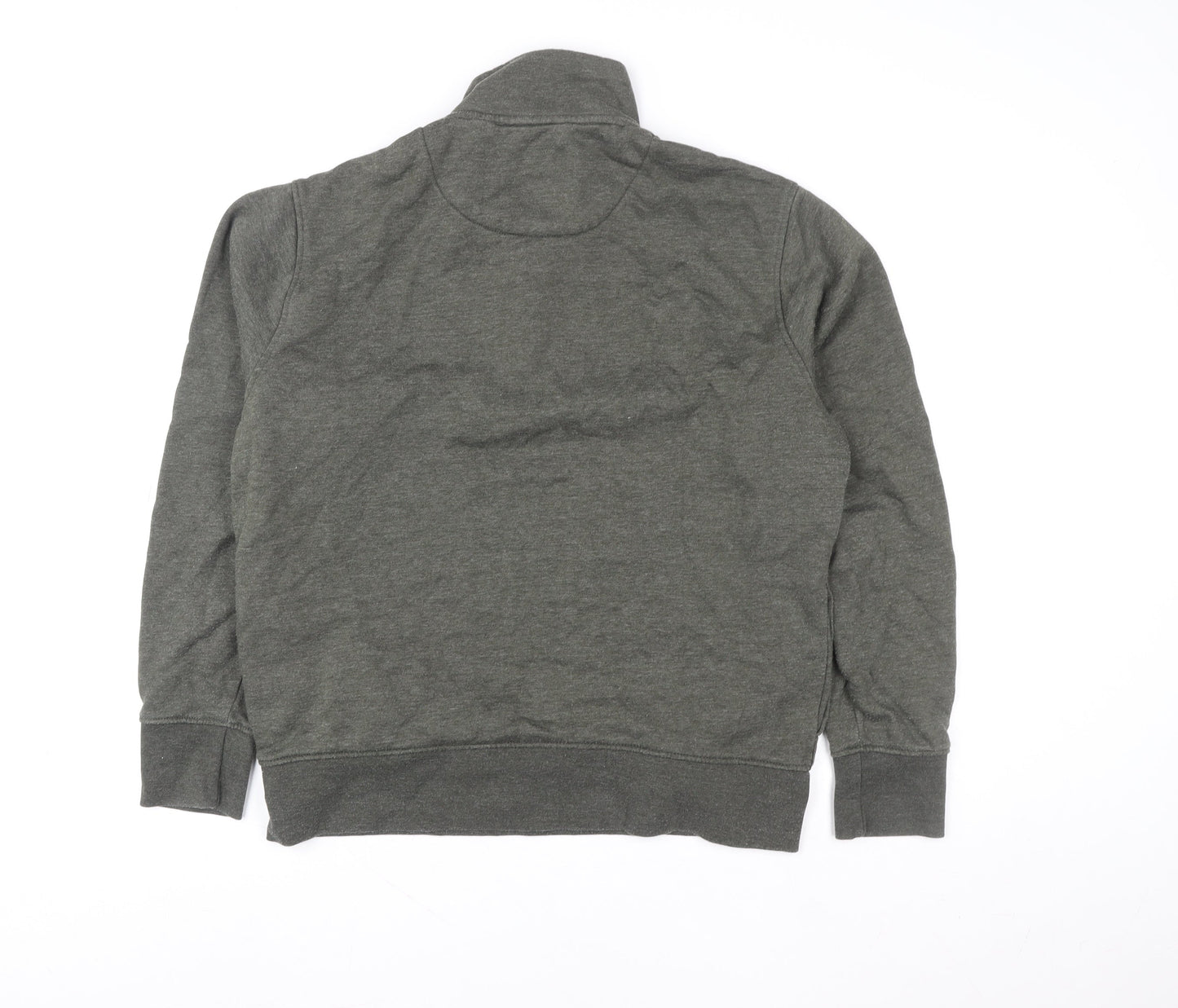 Next Men's Green 1/4 Zip High Neck Sweatshirt Size M