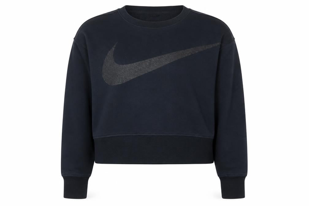 Nike Womens Black Dri-FIT Pullover Sweatshirt XS Cotton Blend