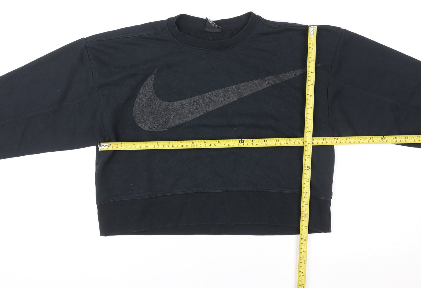 Nike Womens Black Dri-FIT Pullover Sweatshirt XS Cotton Blend